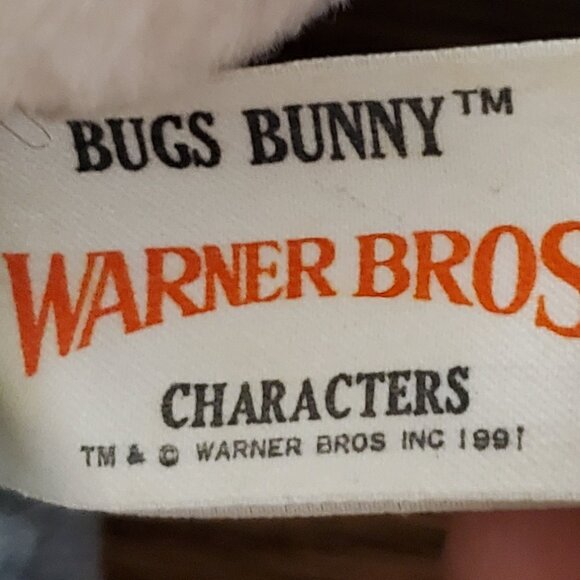 Vintage 1991 Bugs Bunny 12" Stuffed Animal By Warner Bros. - Picture 6 of 6